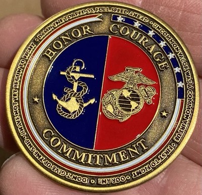 AUTHENTIC NORTH CAROLINA STATE NC NAVAL ROTC WOLFPACK CHALLENGE COIN