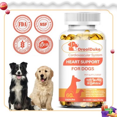 Heart Support Supplement for Dogs-Vet-Formulated w/L-Taurine L-Carnitine & CoQ10