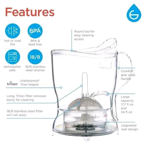 GROSCHE Aberdeen PERFECT TEA MAKER, Tea Steeper, Easy Tea, Excellent Pre-Owned - 第 2/16 張圖片