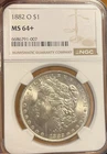 1882-O NGC MS64+ PQ! Morgan Silver Dollar