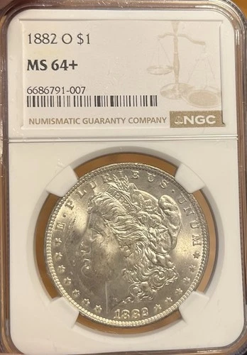 1882-O NGC MS64+ PQ! Morgan Silver Dollar
