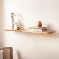 Wandregal Akazie Massivholz 100Cm Holzregal Wandboard Regal Organisch Holz
