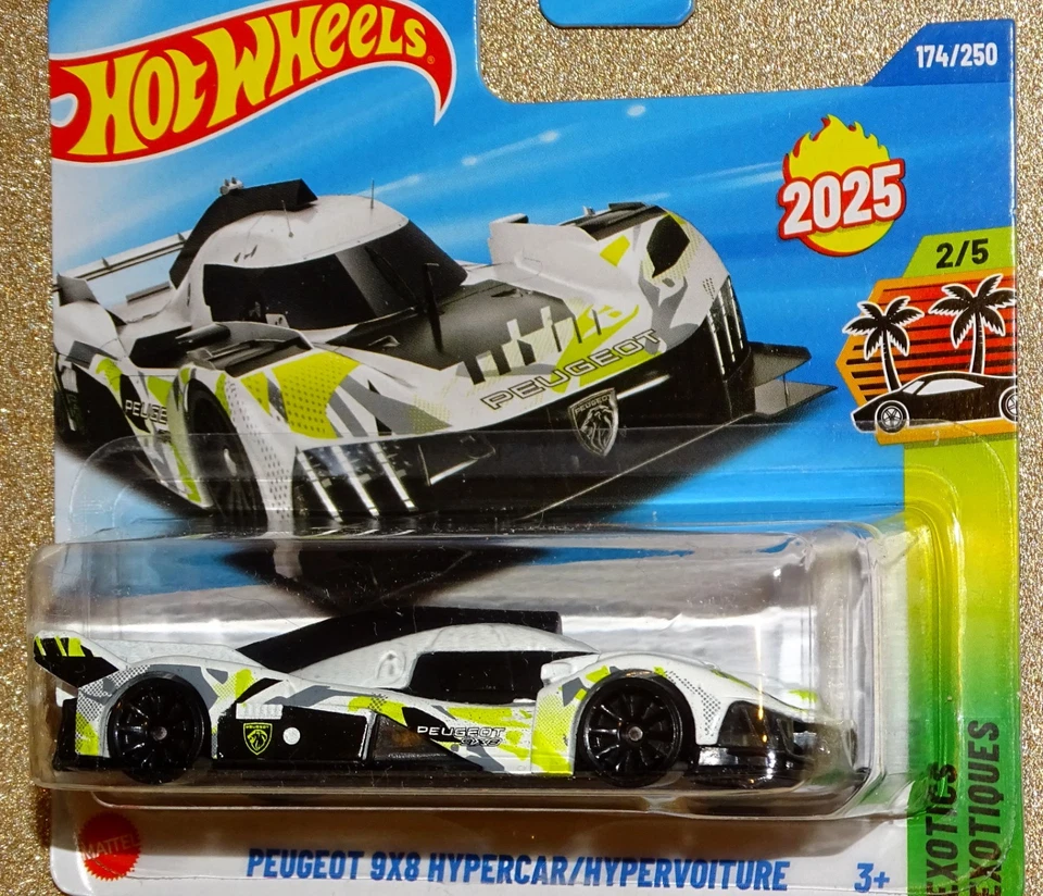 HOT WHEELS 1/64 PEUGEOT 9X8 Hypercar WEC (EXOTICS 2025) sous blister neuf - Photo 2/4