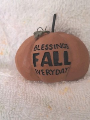 B. Lloyd 2014  ''Blessing Fall Everyday''Pumpkin Figurine