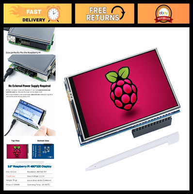 3.5'' Touch Screen TFT LCD Display Panel 480x320 for Raspberry Pi B+ 2B 3B 4B 5