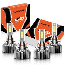 9005+9006 LED Headlight Bulbs Hi Low Beam For Chevrolet C2500 Suburban 1992-1999