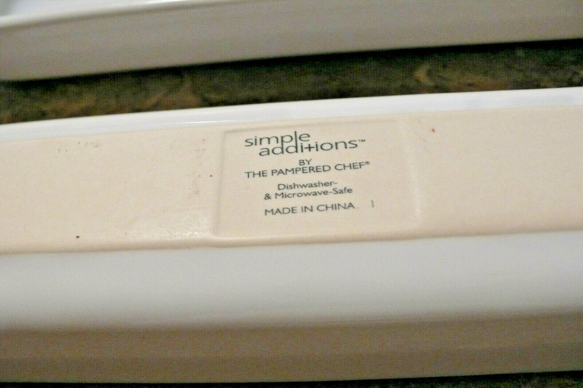 Pampered Chef Simple Additions White Set Dish Set Of 5 Trays
