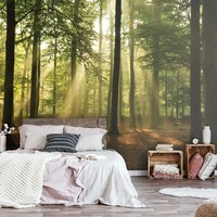 Consalnet Forest Wandbild Tapete Botanisch GrüN Matt Vlies 368X254 Cm