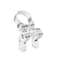 4" Adjustable Pullblack Riser Clamp + Single Gauge For Harley Sportster 883 Dyna