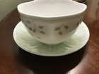 ~ Butterfly Meadow ~ 'Lenox Powder' Pale Green Cup & Saucer Set mint — photo 3