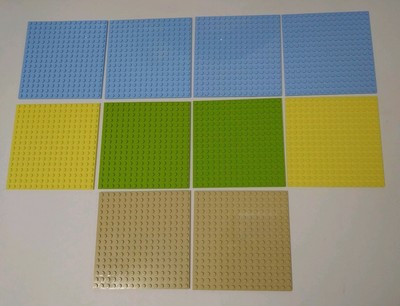 Lego Girls 10 16x16 Plate Blue Yellow Tan Lime Floor Ceiling