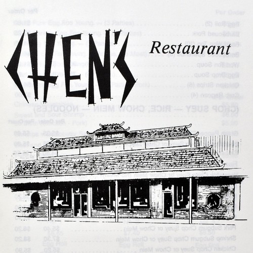 1987 Chen's Restaurant Speisekarte Northcrest Einkaufszentrum Fort Wayne Indiana