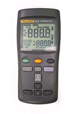 FLUKE 52 II HAND-HOLD THERMOMETER WITHOUT ACCESSORIES WORKING CONDITION FLUKE 