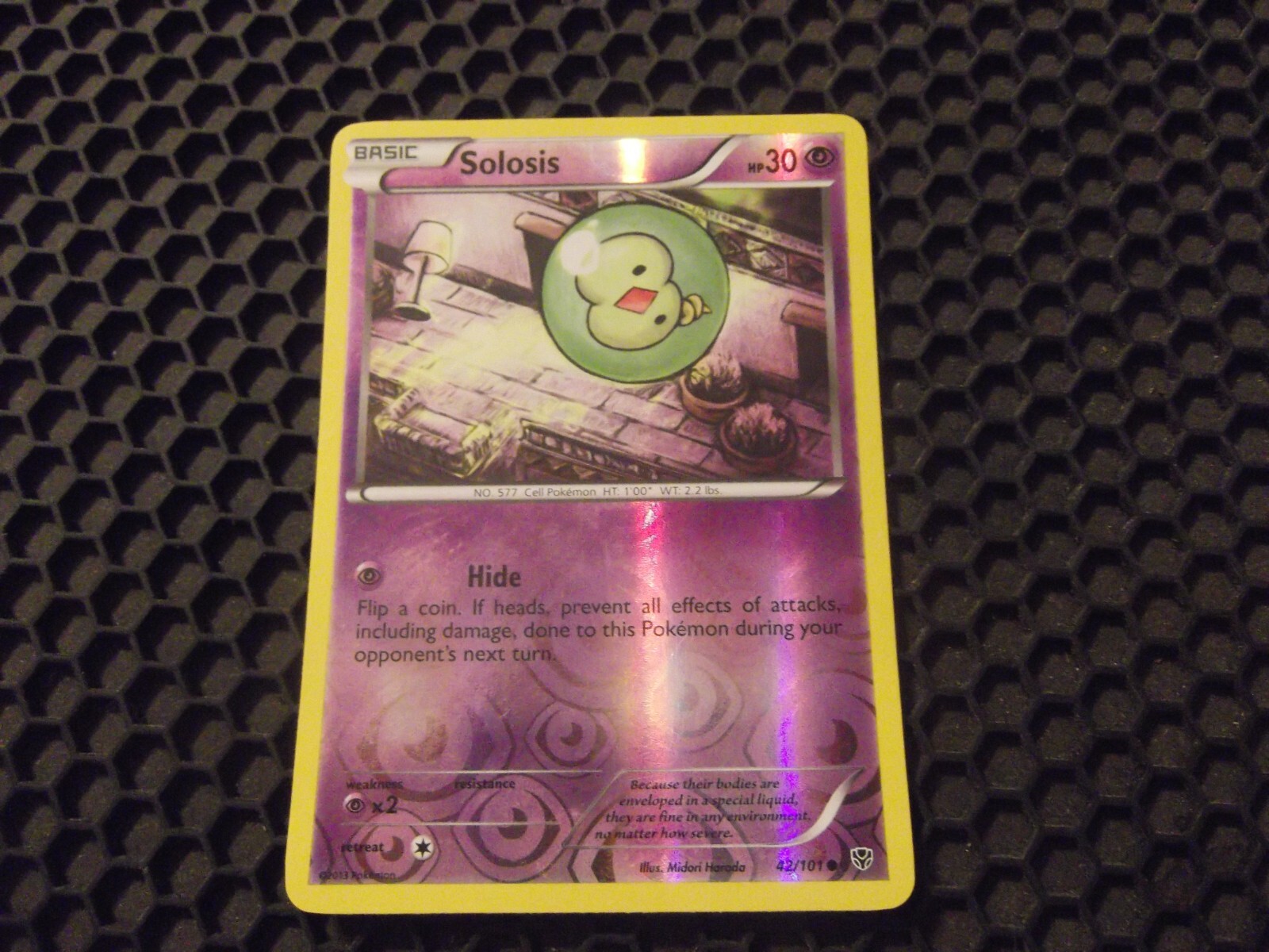 Solosis 42/101 Black&White Plasma Blast Reverse Holo Pokemon Card 2013 NM/LP