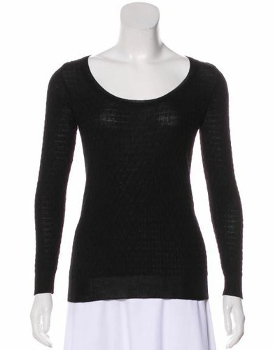 Missoni Black cable Knit Pullover long sleeve Sweater size 12