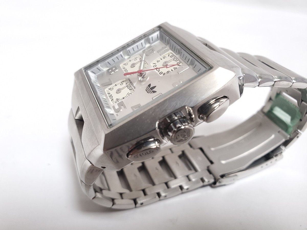 70`s Vintage Adidas Watch CS3500 HSC704 Retro W/Case Manual
