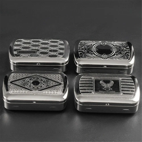 Tobacco Rolling Storage Container Box Metal Automatic Cigarette Smoking Case - Picture 12 of 12