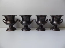 Antique Miniature Trophy Urns silver plated Brighton Jay's England set of 4