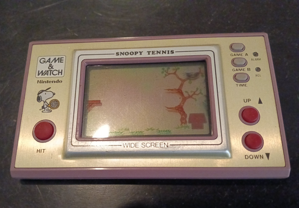 Nintendo SP-30 Snoopy Tennis Game Watch 1982 Japan Vintage