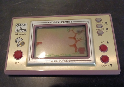 Nintendo SP-30 Snoopy Tennis Game Watch 1982 Japan Vintage LCD As