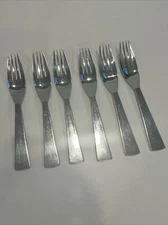Guess? Home Dinner Forks 7-1/2” Stainless Flatware Set Of Six