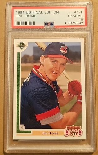 1991 Upper Deck Jim Thome Rookie Card # 17F PSA 10 Wander Franco Guilty?