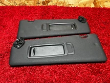 BMW 2007-2013 E70 X5 LEFT AND RIGHT SIDE SUN VISOR COVER PANEL BLACK OEM 86K