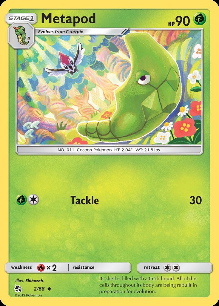 Pokemon Metapod (2/70) Hidden Fates LP