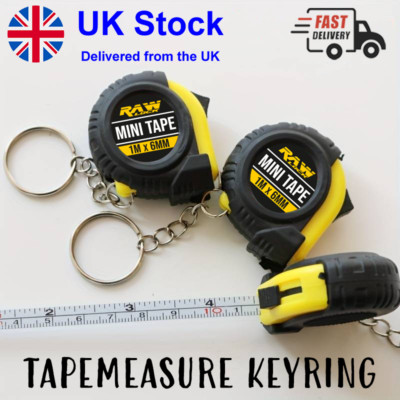 RAW LOCK MINI einziehbares Maßband Schlüsselanhänger Messwerkzeug 1M - UK