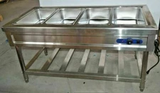 TechTongda 110V 1500W Electrics 4-Well Bain-Marie Buffet Steam Table New Brand