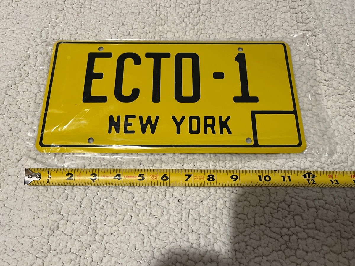 Panneau Décoratif ECTO-1 Ghostbusters - Réplique Plaque D'immatriculation NY, Style Vintage En Métal, Pour Garage Ou Man Cave