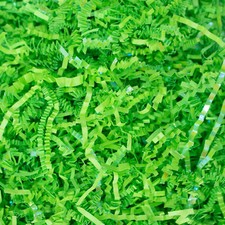 Crinkle Cut Paper Shred Filler 1/2 LB for Basket Filling - Diamond Lime Green