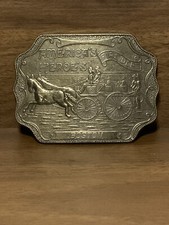 America's Heroes Boston Fire Dept. Horse Drawn Fire Wagon Belt Buckle