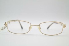 Vintage Charmant XL 2006 Titanium Gold Silver Oval Glasses Frame NOS
