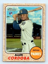 2017 Topps Heritage Allen Cordoba Rookie San Diego Padres #569