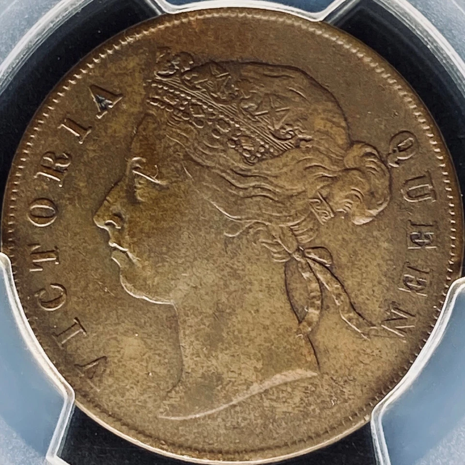ASENTAMIENTOS DEL ESTRECHO. 1884, 1 centavo - PCGS XF - Escudo de oro Foto 3 de 4