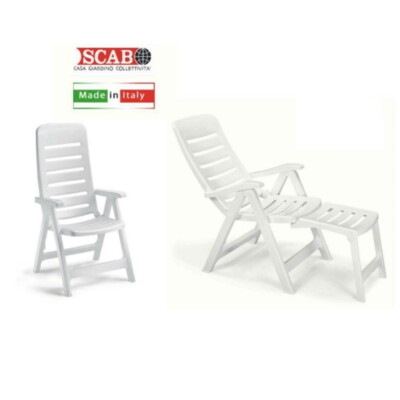 Sedia sdraio pieghevole Resina Robusta Resistente con e senza