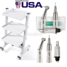 Dental 3 Tier Mobile Trolley Cart Tool /Dental 4 Holes Low Speed Handpiece Kit