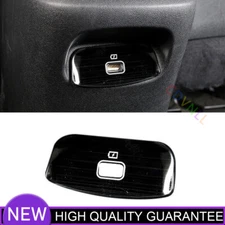 Rear USB Socket Switch Cover Strip Trim For Hyundai Elantra 21-23 Black Titanium