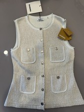 NWT Sandro Paris Pearl Trim Sequin Knit Vest ...