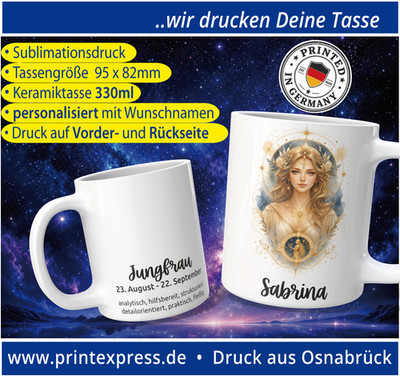 Personalisierte Sternzeichen Tasse Name Charakter Eigenschaft Horoskop Geschenk