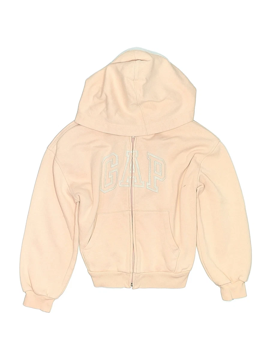 Sweat à Capuche GapKids – Taille S (6-7 Ans) – Marron Chocolat Et Aqua – Fermeture éclair Intégrale