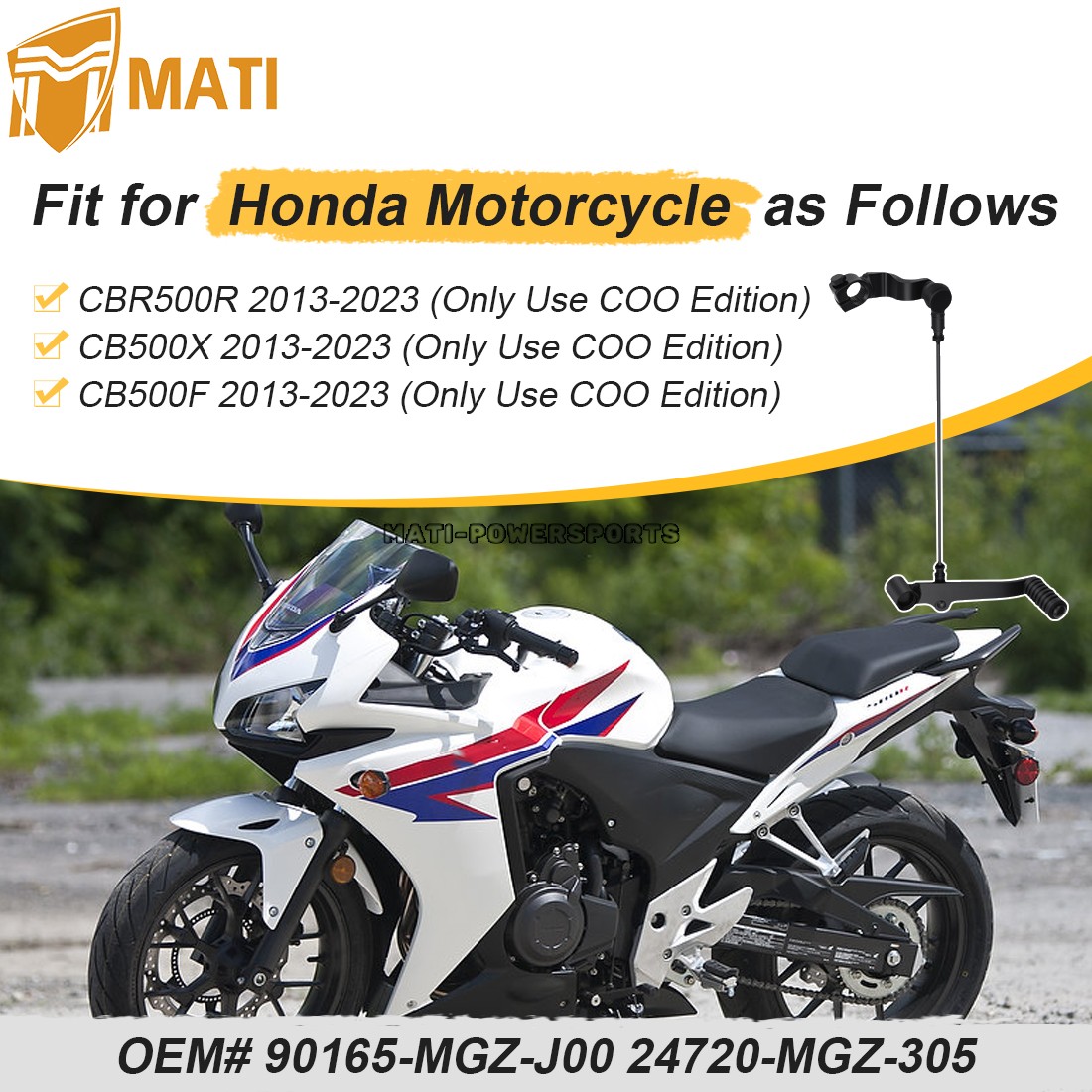 Gear Shift Lever Pedal Change Rod Assy for Honda CBR500R CB500F CB500X 2013-2023