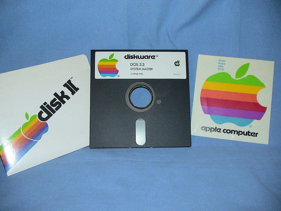 Apple IIe DOS 3.3 SYSTEM MASTER 5,25" Diskware 1980 Informatik Computer Museum V - Bild 3 von 4