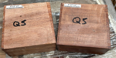 TWO NICE KILN DRIED RED QUEBRACHO BOWL BLANK TURNING LUMBER BOWL 5'' x 5'' x 3'' Q5