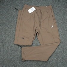 Nike Pants Mens Medium Brown Jordan Essentials Woven Athletic Zip Pocket Stretch