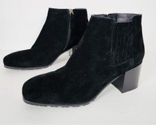 Aquatalia Charlotte Black Suede Ankle Boots 8.5. 595