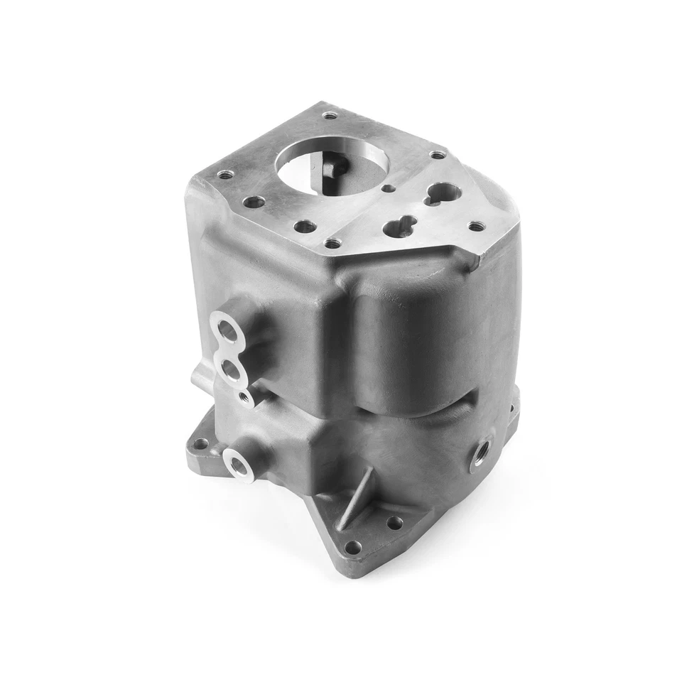 Ford Mustang Falcon Toploader 8 orificios carcasa principal aluminio 1964-1970 Foto 2 de 4