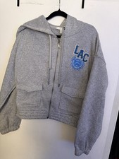 wear by erin andrews chargers cropped hoodie