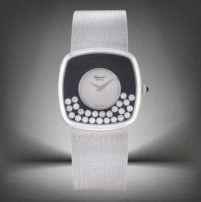 Men's Chopard Happy Diamonds 18K Yellow Gold Watch w/ floating Diamonds Ref.2186